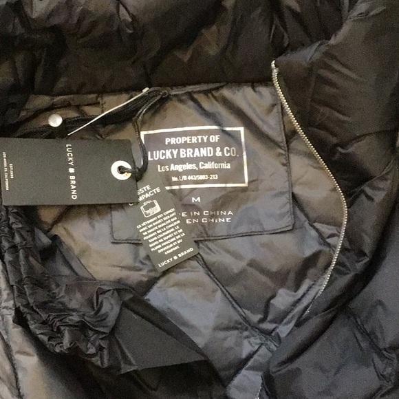 NWT Lucky Brand Quilted Packable Down Coat - Sz M - Picture 7 of 14
